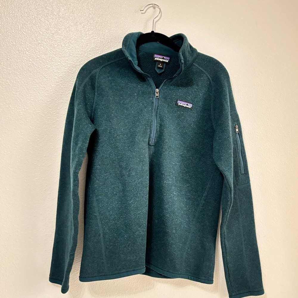 Patagonia women Teal Zip-Up Sweater M